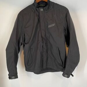 Shift Zipper Pocket Embroidered Logo Full-Zip Motorcycle Racing Jacket Black L